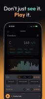 Practice tools: slow the song down, loop a section, transpose it, and hear the chords on a synth while you play along.