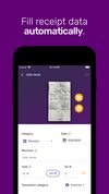 Fills the receipt data automatically from most receipts. Saves valuable time when you don't have to enter the data manually.