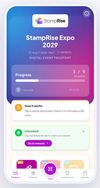 Live passport progress showing stamps collected, points earned, and real-time rank. Attendees see exactly how close they are to unlocking rewards and climbing the leaderboard.