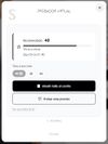 Size Recommendation - Personalized size suggestion with confidence score, showing which sizes are available in the customer's fit.