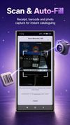 Scan a barcode, receipt, or room photo and auto-fill item details instantly.