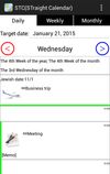 Daily calendar view