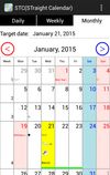 Monthly calendar view