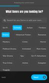 Pick a genre of TV show or movie to narrow down your matches
