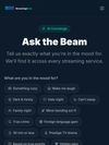 Ask the Beam — tell us your mood and we'll find something to watch across every streaming service
