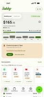 Home on iPhone: the monthly total, what it comes to a day, paid against left to pay, a trial that ends soon and the next payments.