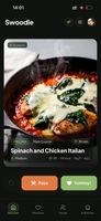 Discover mode = Swipe left or right dishes