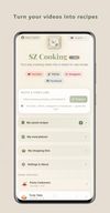 Paste any cooking video link from YouTube, TikTok, Instagram, or Facebook, and let the app instantly extract the recipe.