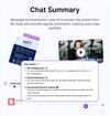 Message Summarization uses AI to extract key points from IM chats and provide regular summaries, helping users stay updated.