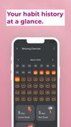 Calendar view for each habits shows done, half-done, skipped and missed habits