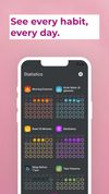 Overview calendar view help tracking different habits on one screen