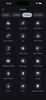 Trigger library: fifteen categories of loopable ASMR sounds