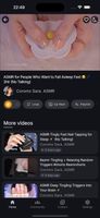 ASMR videos from creators, with loop and playlist controls