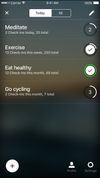 Today for the iPhone:  Habits overview