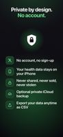 No account, data stays on your iPhone