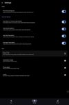 Transcribro settings on an Android tablet.