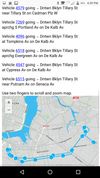 Route vehicle locations