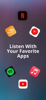 Listen with any app while sill being fully guided!