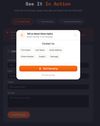 Voice input modal: widget auto-detects form fields and prompts user to speak naturally in any language. One click to start.