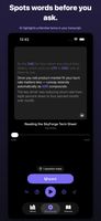 Live transcript highlighting. Once Unpack has learned which terms you already know, it marks the ones it expects to be unfamiliar before you ask. Premium feature.