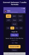 Convert between 7 audio formats