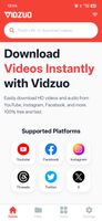 Vidzuo Home Screen