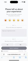 VisibleFeedback’s feedback form is designed for speed and honesty. With just two steps, customers select an emoji-based satisfaction level and leave optional written feedback. They can also opt in for follow-up, giving you a chance to resolve issues before they go public.
The clean mobile-first design works beautifully via QR code, table tent, receipt link, or kiosk, no app download required.