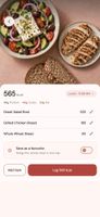 AI photo logging: the estimate returned from a meal photo, with every value editable before saving.