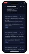 Review queue

Suggested open loops from connected tools are collected for review, where users can confirm, reject, or adjust each item.