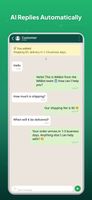 The assistant answers customer questions on your own WhatsApp number, day and night, in the customer's language.