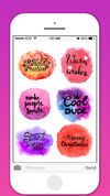 Watercolor Greetings Stickers for iMessage screenshot 3