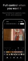 Full manual control over captions, text, b-roll, and voiceover on a real timeline