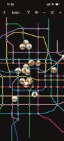 Beijing metro map with landmarks marked directly on the network.