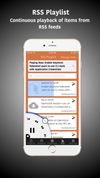 RSS Playlist - listen-to or read material in rss feeds. Have material delivered to your device.