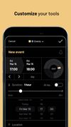 Set event duration with a slider