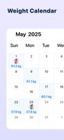 View your weight history in a simple calendar layout. Spot patterns and keep every entry organized.
