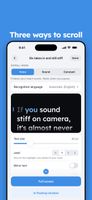 Three scroll modes: Voice, Sound and Constant speed, plus text size, lead and mirror.