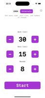 Intervals Screen