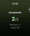 Completed goals