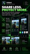 Clean Share lets you blur faces and sensitive details, remove metadata and optionally add a watermark before sharing.