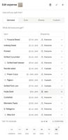 Itemize receipts to calculate what each person owes