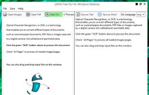 Screenshot of the ocr software