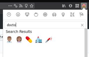 Search for emojis.