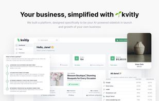 Your business, simplified with kvitly