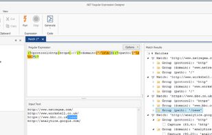 .NET Regular Expression Designer screenshot 1