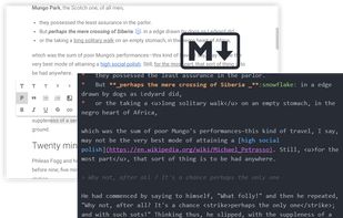 For those who don't care about document themes and usually use Markdown language, (Un)colored allows you to open & save Markdown documents with a WYSIWYG editor, not with a 2 panels text/preview editor like we usually see it.