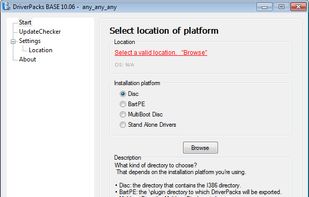 Wizard - Installation Platform