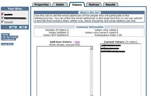 Setting the voter list