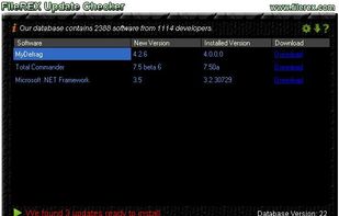 Filerex update checker screenshot 1