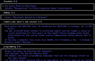 A typical session using the show_unread filter